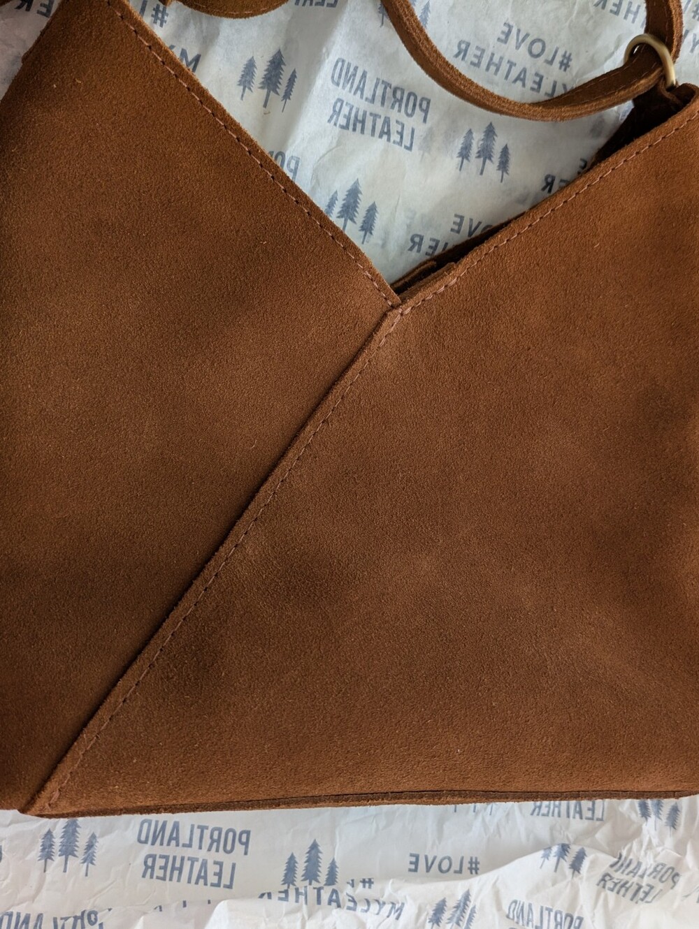 Portland Leather Small Naomi In Jackson Suede Shoulder Bag - Picture 2 of 4